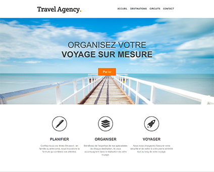 Preview du site Travel Agency
