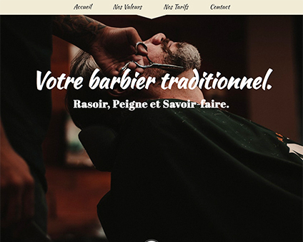 Preview du site Barber